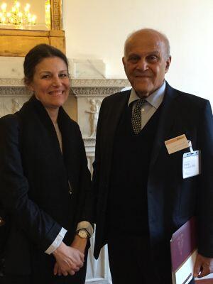 Pisana Ferrari with Sir Magdi Habib Yacoub, world renowned cardiothoracic surgeon