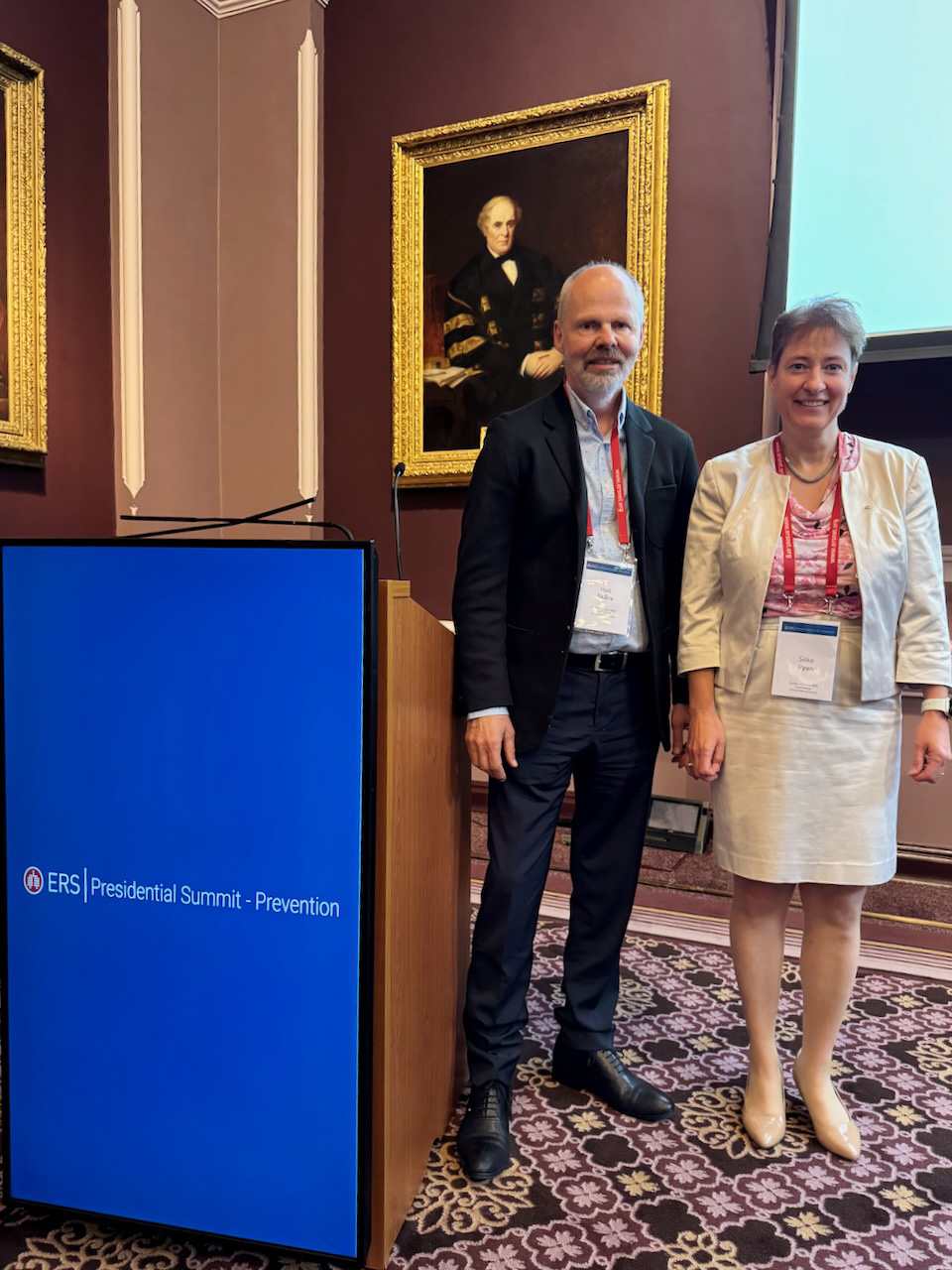 Hall Skaara and ERS president Prof. Silke Ryan Hall Skaara and ERS president Prof. Silke Ryan