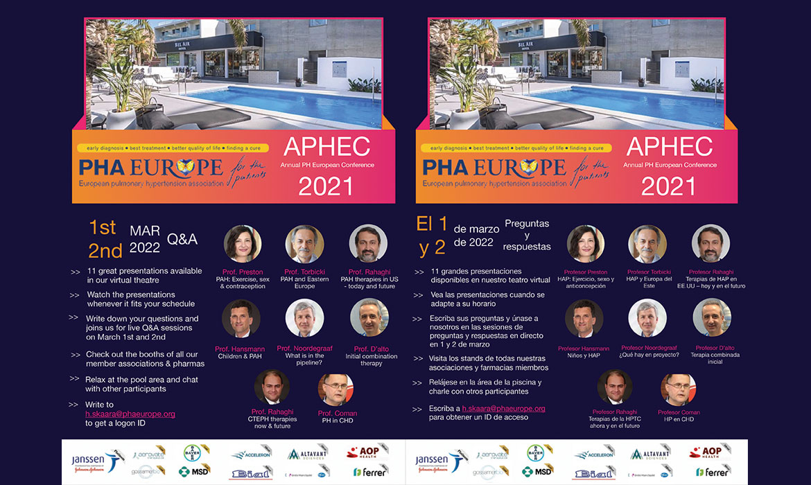 Invitation to PHA Europe’s virtual annual conference (APHEC) – 2021