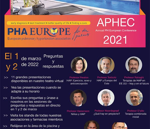 Invitación a la conferencia annual virtual de PHA Europe (APHEC) - 2021