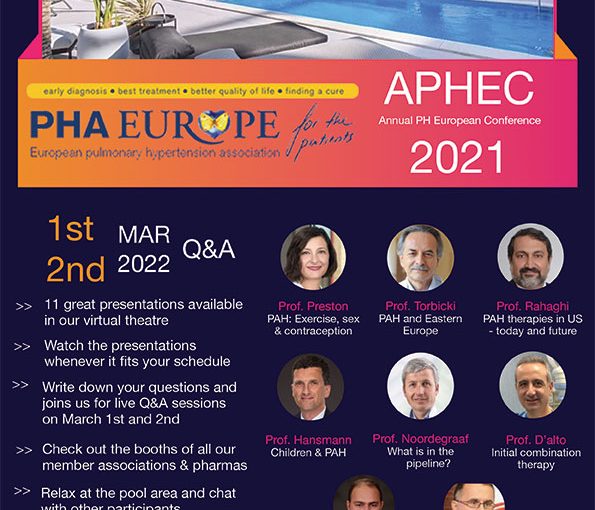 Invitation to PHA Europe’s virtual annual conference (APHEC) - 2021