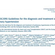 New ESC/ERS guidelines on pulmonary hypertension
