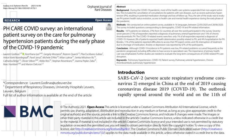 PH CARE COVID survey has been published in the OJRD!