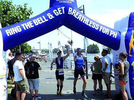 WPHD 2015 - Athletes “Ringing the bell” to support PH at the Ironman European Championship in Frankfurt
